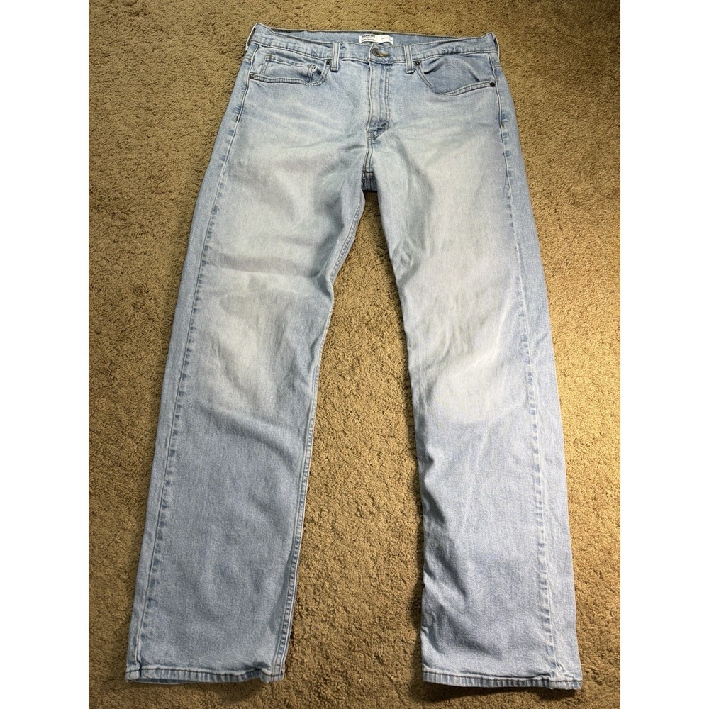 Levis Signature Jeans Men 34x34 Loose Fit Straight Leg Light Blue Denim Preppy